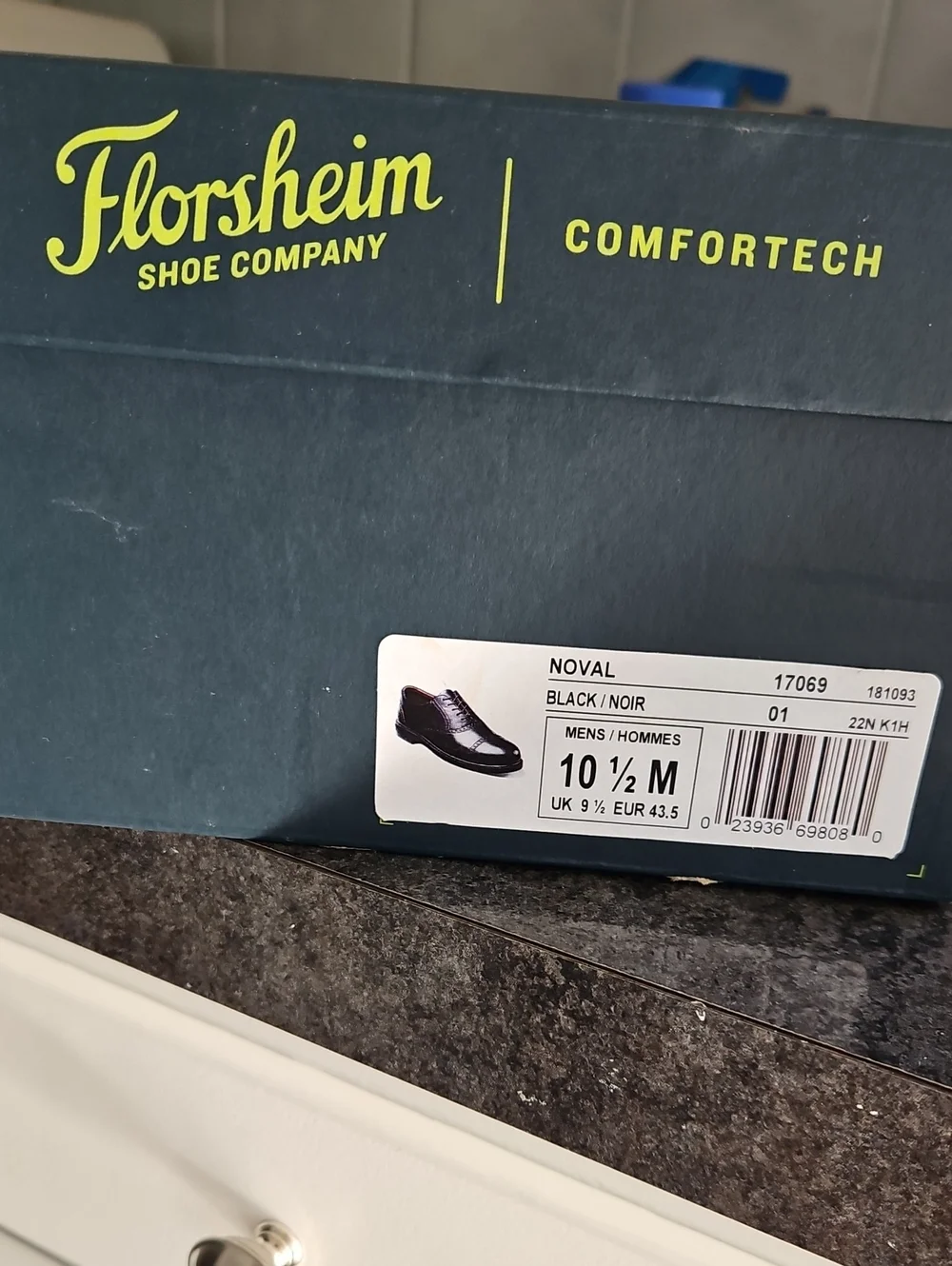Florsheim Noval Black Leather Lace-Up Dress Oxfords Men's 10.5M